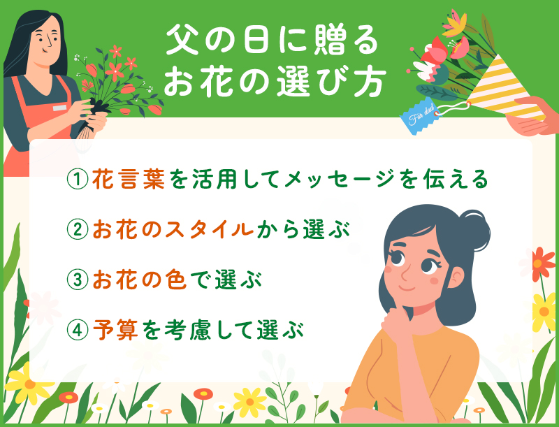 父の日のお花の選び方